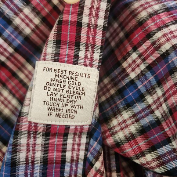 Peter Millar Plaid Button-down Shirt, 100% Cotton, long sleeved, size M Medium - Picture 12 of 12